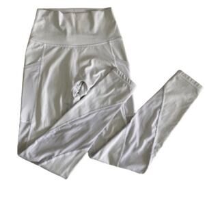 Aerie White Wrap Around Mesh‎ Pocket 7/8 Leggings